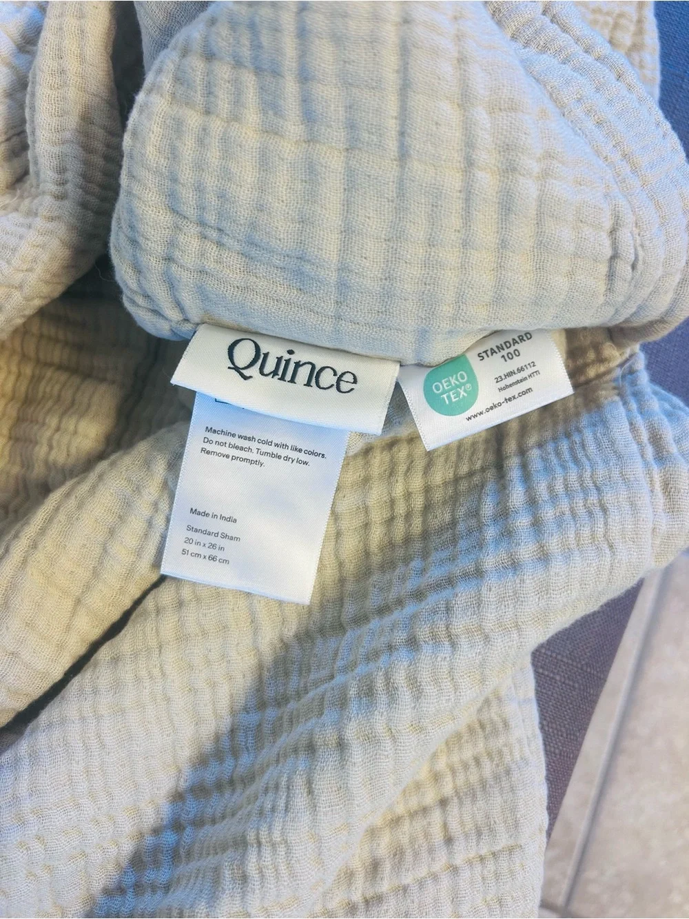 NWT Quince Sand (Dune) Organic Cotton Gauze Duvet Cover and Sham Set!